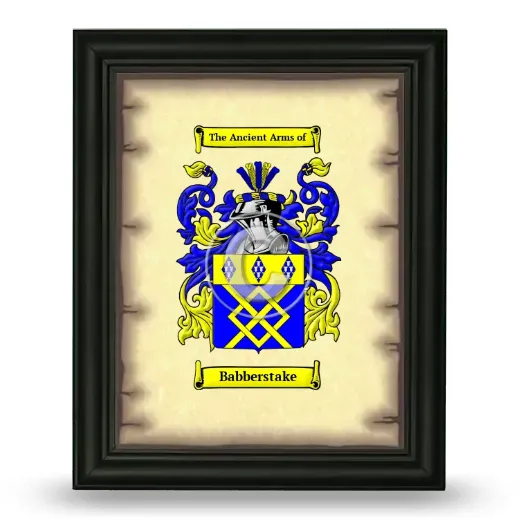 Babberstake Coat of Arms Framed - Black