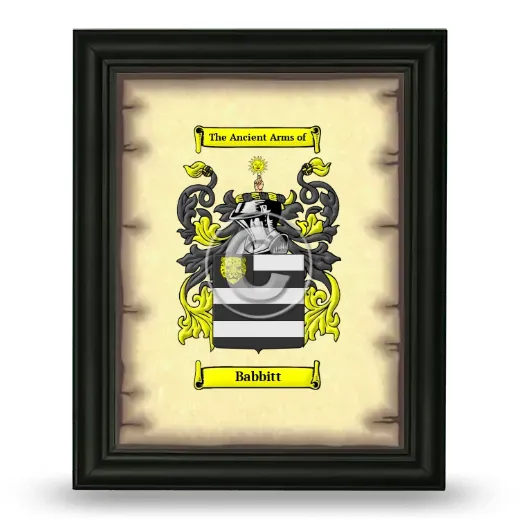Babbitt Coat of Arms Framed - Black