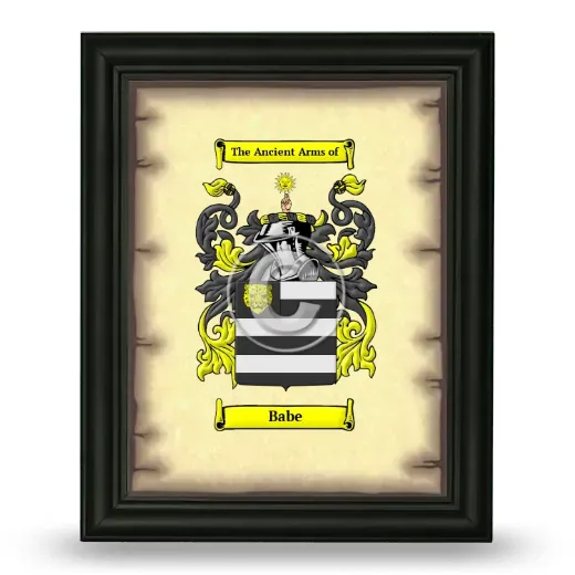 Babe Coat of Arms Framed - Black