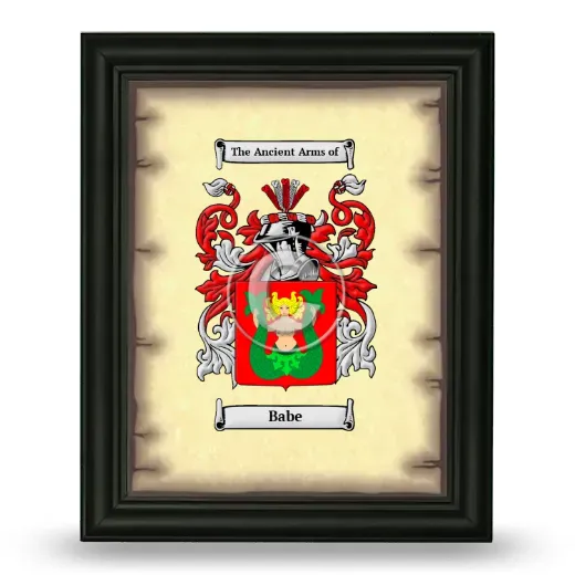Babe Coat of Arms Framed - Black