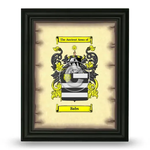 Babs Coat of Arms Framed - Black