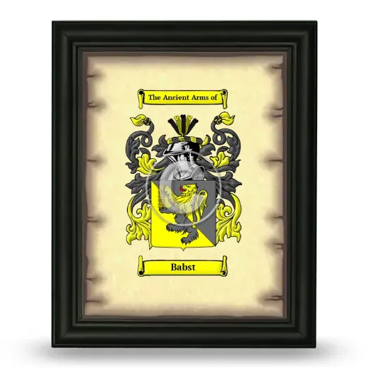 Babst Coat of Arms Framed - Black