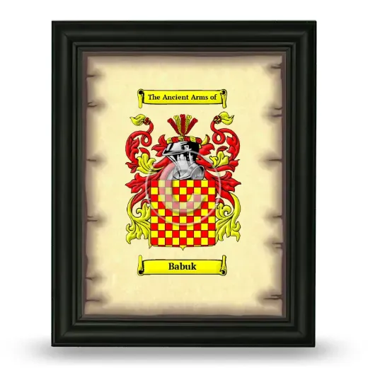 Babuk Coat of Arms Framed - Black