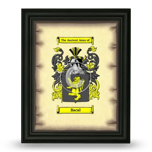 Bacal Coat of Arms Framed - Black