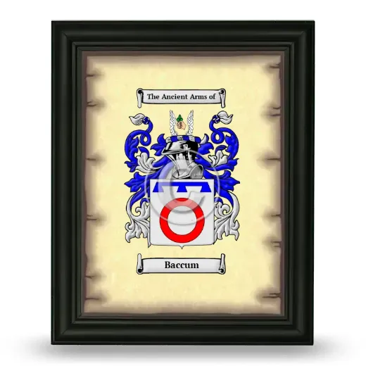 Baccum Coat of Arms Framed - Black