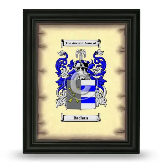 Bachan Coat of Arms Framed - Black