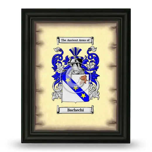 Bachechi Coat of Arms Framed - Black