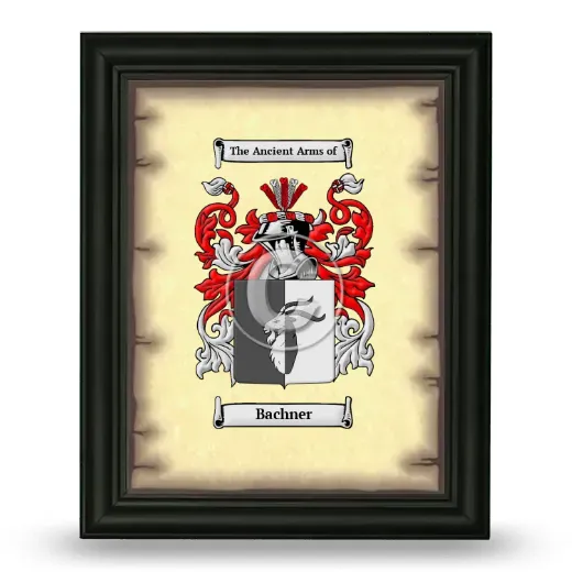 Bachner Coat of Arms Framed - Black