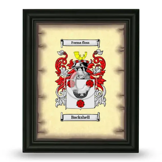 Backshell Coat of Arms Framed - Black