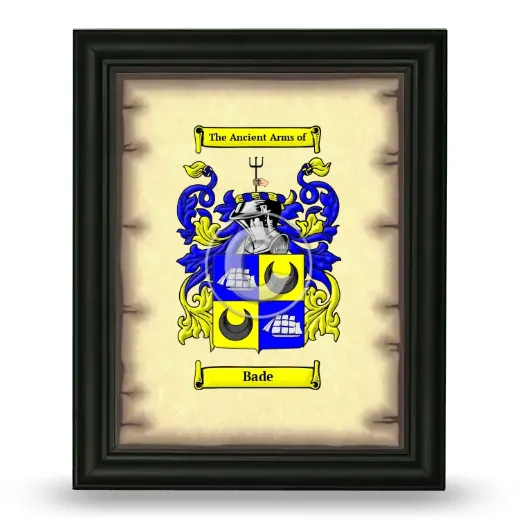 Bade Coat of Arms Framed - Black