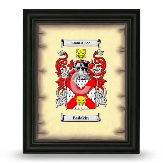 Badekin Coat of Arms Framed - Black