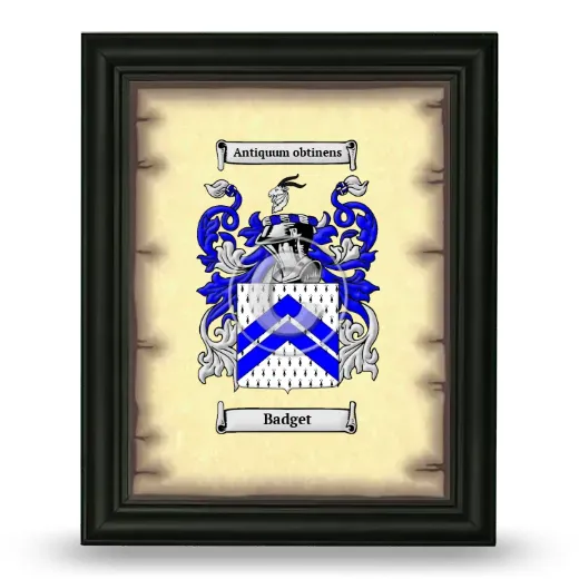 Badget Coat of Arms Framed - Black