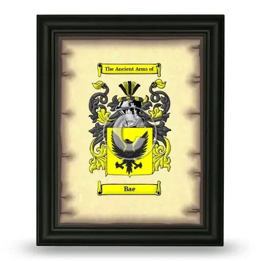Bae Coat of Arms Framed - Black