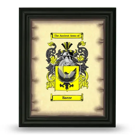 Baeze Coat of Arms Framed - Black