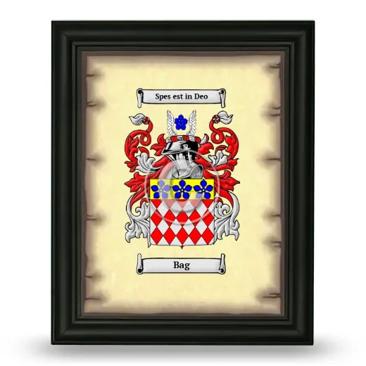 Bag Coat of Arms Framed - Black