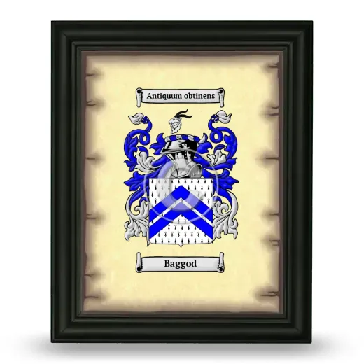 Baggod Coat of Arms Framed - Black