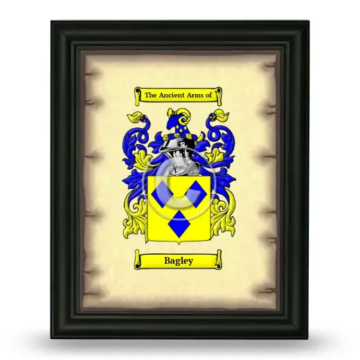 Bagley Coat of Arms Framed - Black