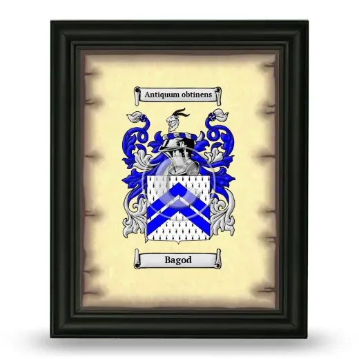 Bagod Coat of Arms Framed - Black