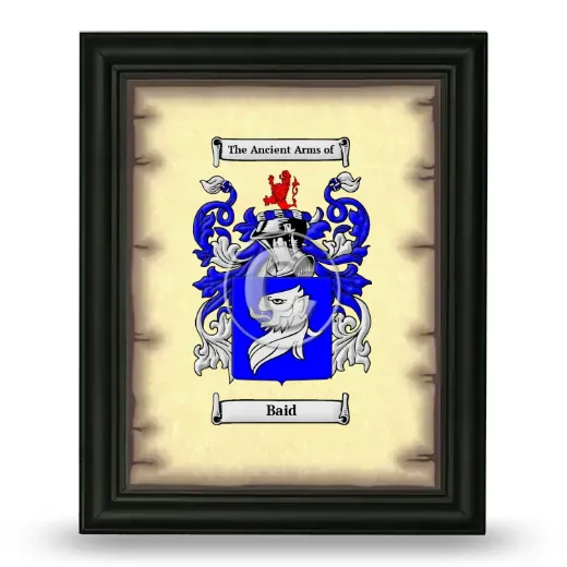 Baid Coat of Arms Framed - Black