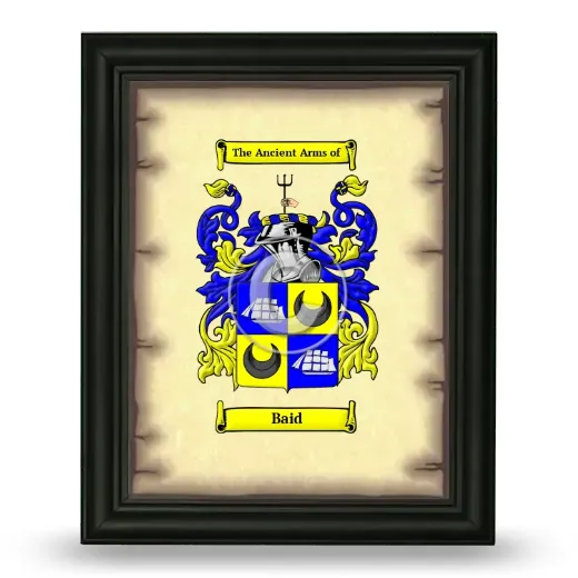 Baid Coat of Arms Framed - Black