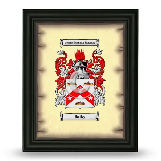 Baiky Coat of Arms Framed - Black