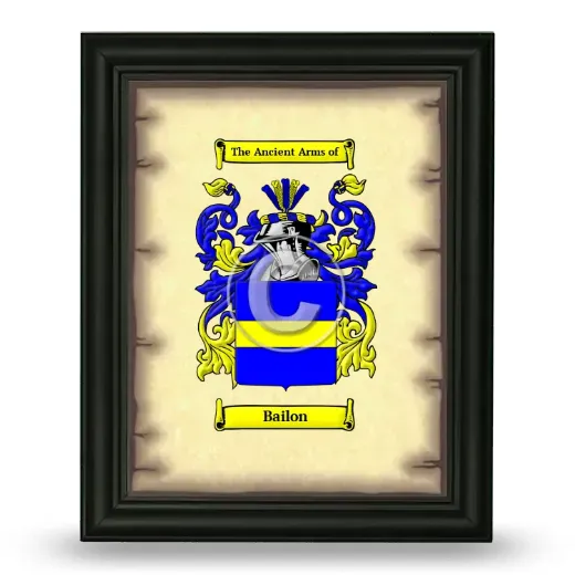 Bailon Coat of Arms Framed - Black