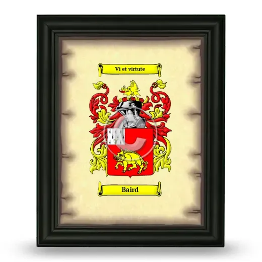 Baird Coat of Arms Framed - Black