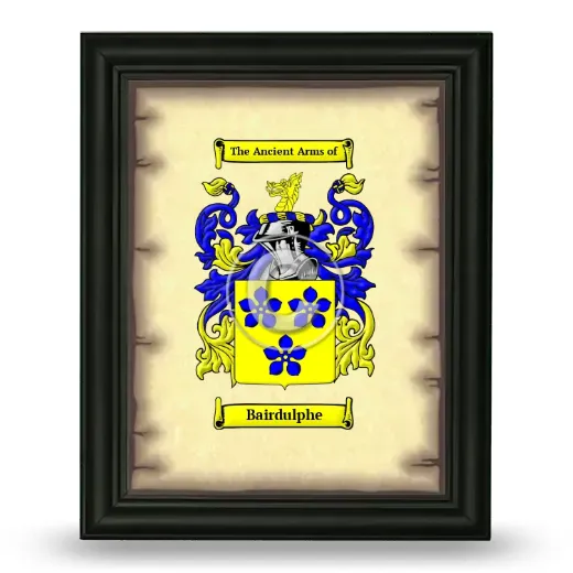 Bairdulphe Coat of Arms Framed - Black