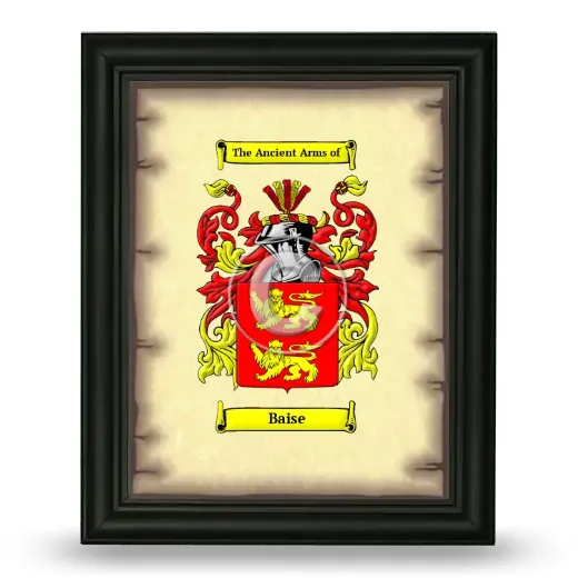 Baise Coat of Arms Framed - Black