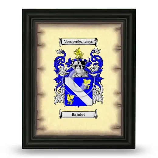 Bajolet Coat of Arms Framed - Black