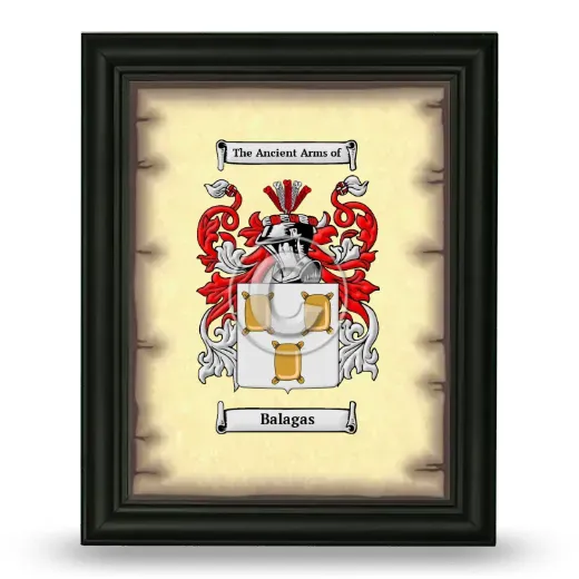 Balagas Coat of Arms Framed - Black