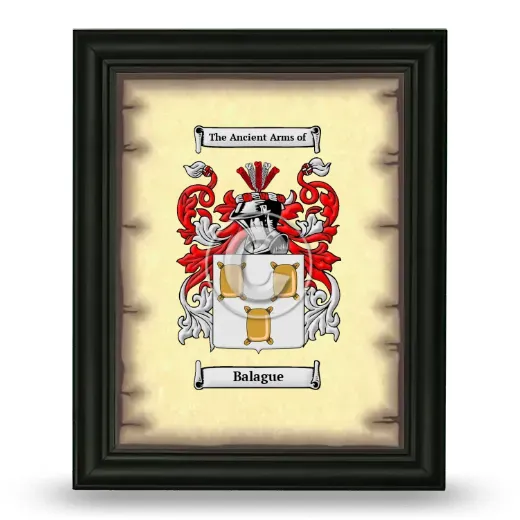 Balague Coat of Arms Framed - Black