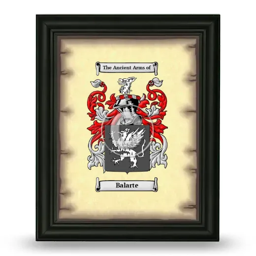 Balarte Coat of Arms Framed - Black