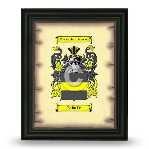 Balati'e Coat of Arms Framed - Black