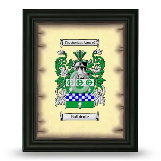 Balbirnie Coat of Arms Framed - Black