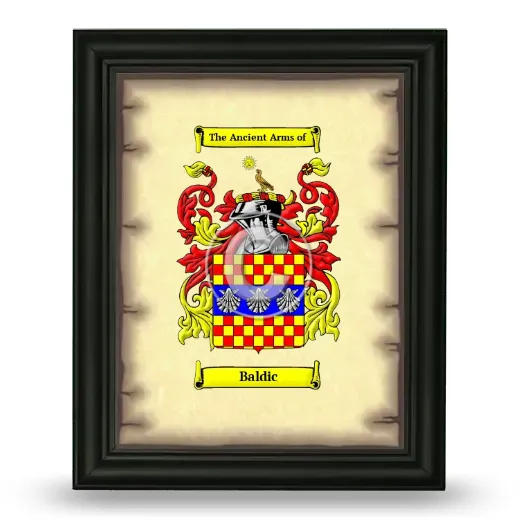 Baldic Coat of Arms Framed - Black