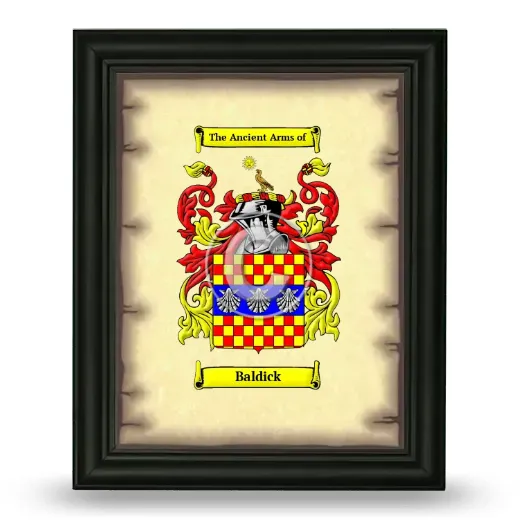 Baldick Coat of Arms Framed - Black