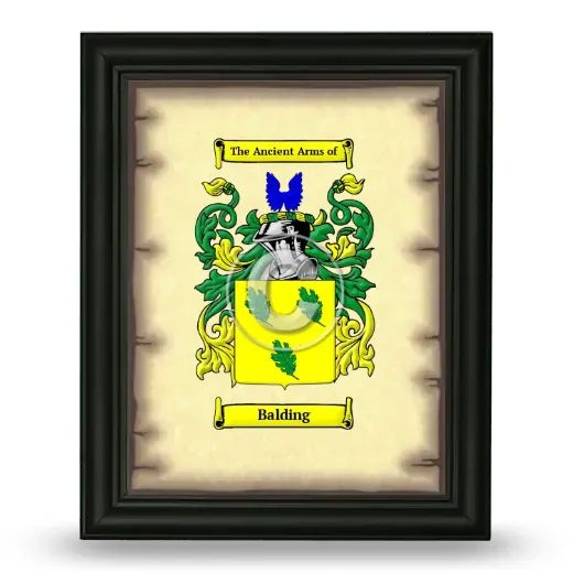 Balding Coat of Arms Framed - Black