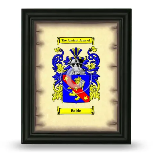 Baldo Coat of Arms Framed - Black