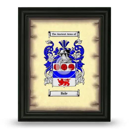 Bale Coat of Arms Framed - Black