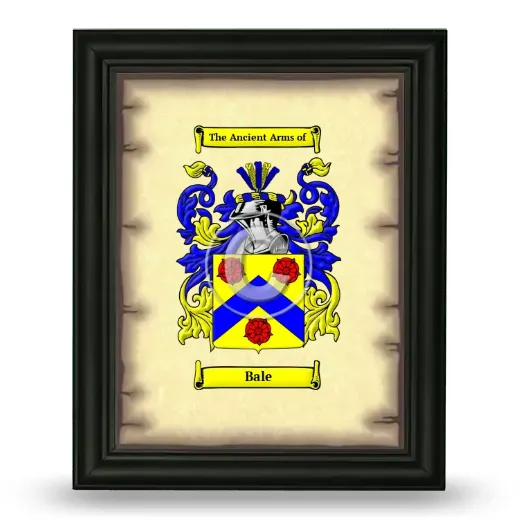 Bale Coat of Arms Framed - Black
