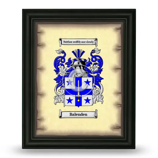 Balenden Coat of Arms Framed - Black