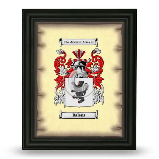 Balens Coat of Arms Framed - Black
