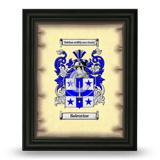 Balentine Coat of Arms Framed - Black