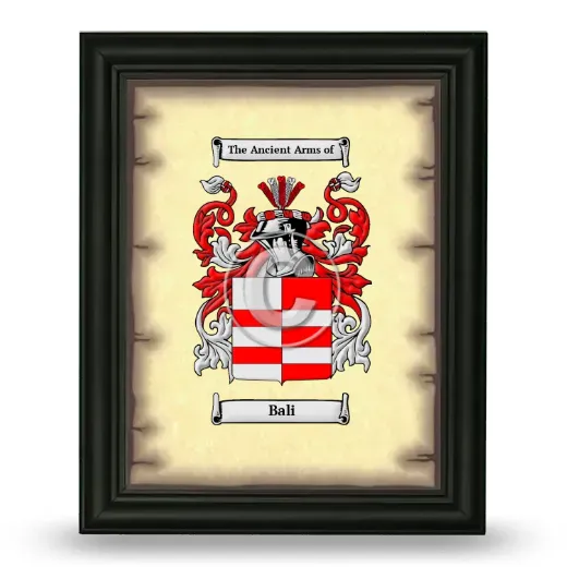 Bali Coat of Arms Framed - Black