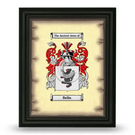 Balin Coat of Arms Framed - Black