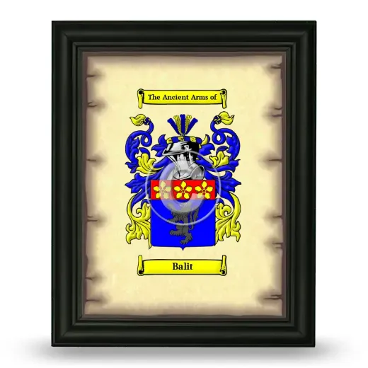 Balit Coat of Arms Framed - Black
