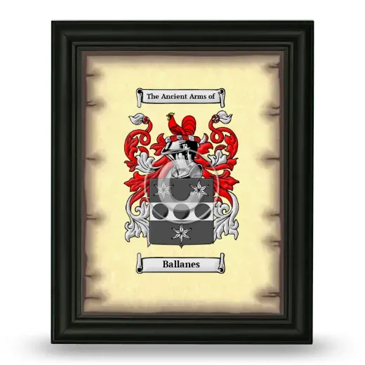 Ballanes Coat of Arms Framed - Black