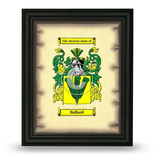 Ballard Coat of Arms Framed - Black