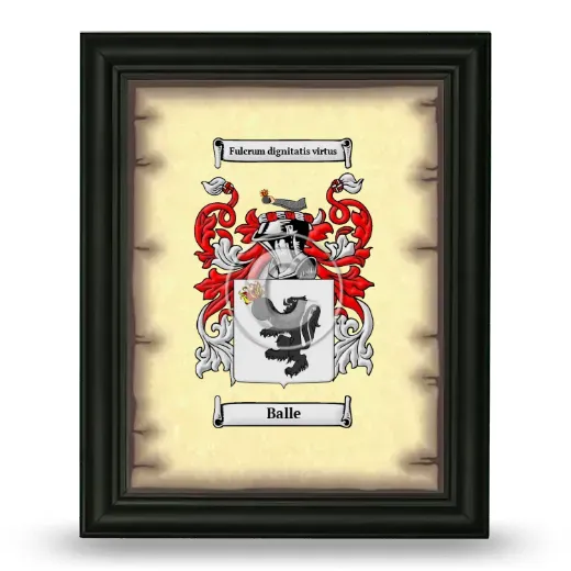 Balle Coat of Arms Framed - Black